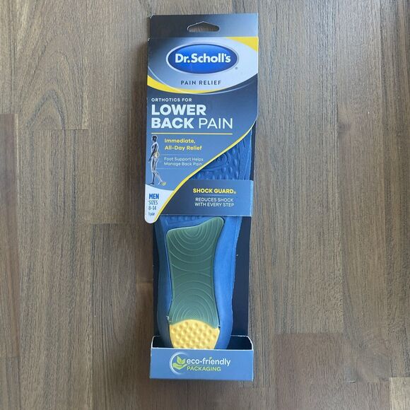 Dr. Scholl's Pain Relief Orthotics for Lower Back Pain for Men 1 Pair Size 8-14 - Picture 1 of 7